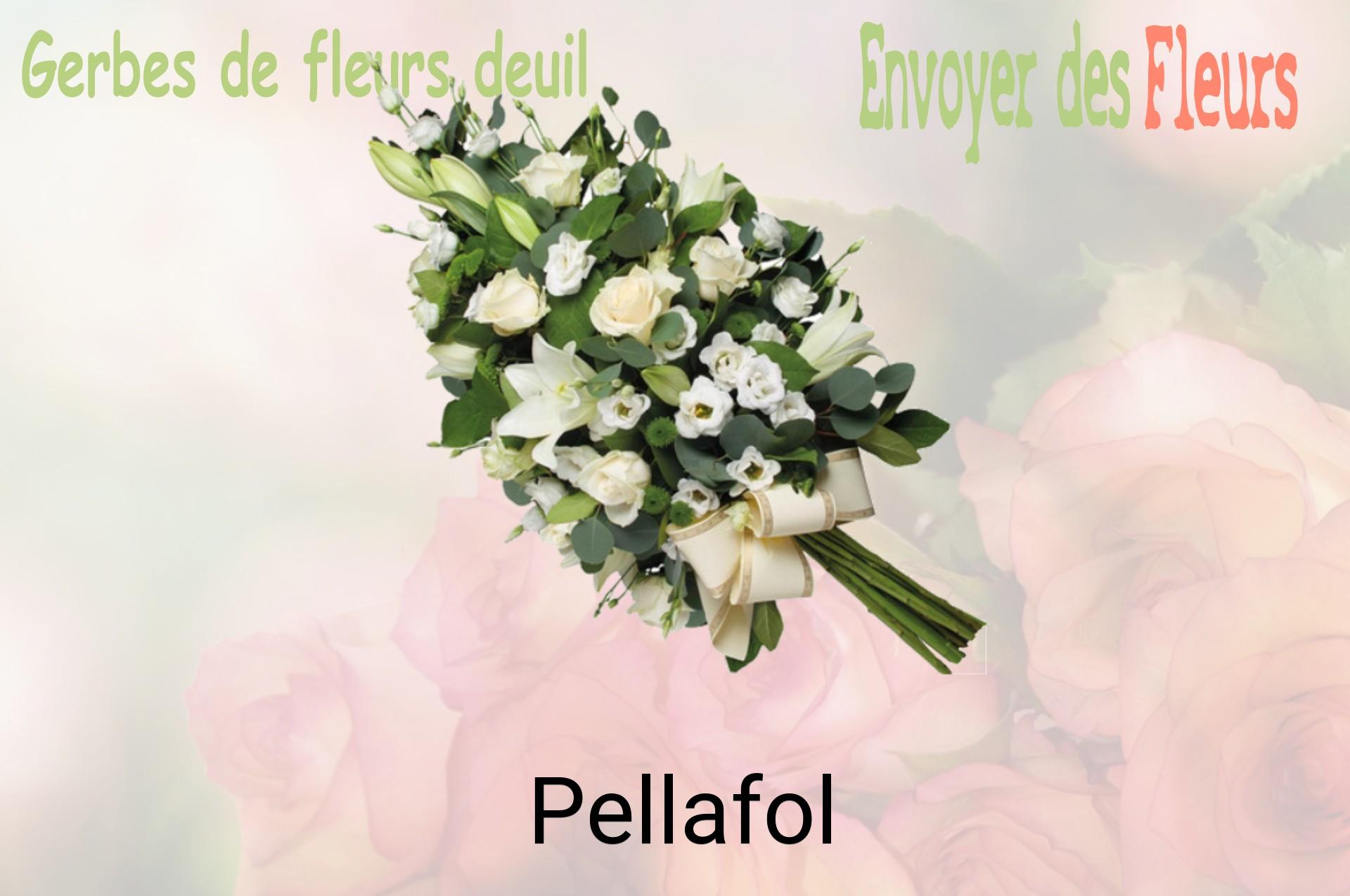 Gerbe de fleurs de deuil livrée à Pellafol